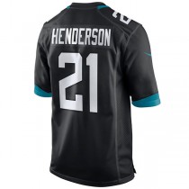 J.Jaguars #21 C.J. Henderson Black Game Jersey Stitched American Football Jerseys
