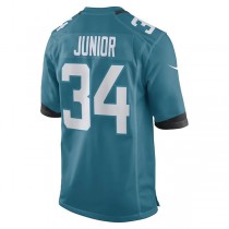 J.Jaguars #34 Gregory Junior Teal Team Game Player Jersey Stitched American Football Jerseys