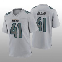 J.Jaguars #41 Josh Allen Gray Atmosphere Game Jersey Stitched American Football Jerseys