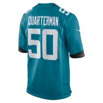 J.Jaguars #50 Shaquille Quarterman Teal Game Jersey Stitched American Football Jerseys