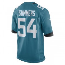 J.Jaguars #54 Ty Summers Teal Game Player Jersey Stitched American Football Jerseys