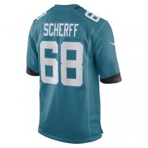J.Jaguars #68 Brandon Scherff Teal Game Player Jersey Stitched American Football Jerseys