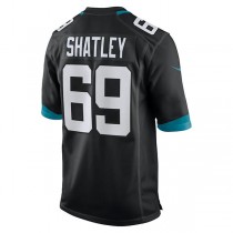 J.Jaguars #69 Tyler Shatley Black Game Jersey Stitched American Football Jerseys