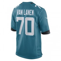 J.Jaguars #70 Cole Van Lanen Teal Game Player Jersey Stitched American Football Jerseys