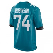 J.Jaguars #74 Cam Robinson Teal Game Jersey Stitched American Football Jerseys