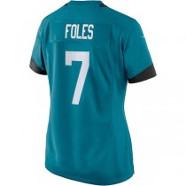 J.Jaguars #7 Nick Foles Teal Game Player Jersey Stitched American Football Jerseys