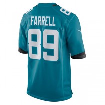 J.Jaguars #89 Luke Farrell Teal Game Jersey Stitched American Football Jerseys