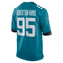 J.Jaguars #95 Roy Robertson-Harris Teal Game Jersey Stitched American Football Jerseys