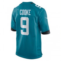 J.Jaguars #9 Logan Cooke Teal Game Jersey Stitched American Football Jerseys