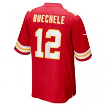 KC.Chiefs #12 Shane Buechele Red Game Player Jersey Stitched American Football Jerseys