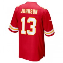 KC.Chiefs #13 Nazeeh Johnson Red Game Player Jersey Stitched American Football Jerseys