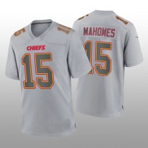 KC.Chiefs #15 Patrick Mahomes Gray Atmosphere Fashion Game Jersey Stitched American Football Jerseys