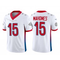 KC.Chiefs #15 Patrick Mahomes White 2022 Pro Bowl Vapor Untouchable Stitched Limited Jersey American Football Jerseys