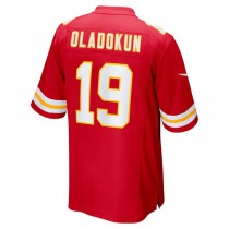 KC.Chiefs #19 Chris Oladokun Red Game Player Jersey Stitched American Football Jerseys