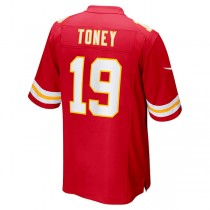 KC.Chiefs #19 Kadarius Toney Red Game Player Jersey Stitched American Football Jerseys
