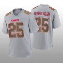 KC.Chiefs #25 Clyde Edwards-Helaire Gray Atmosphere Game Jersey Stitched American Football Jerseys