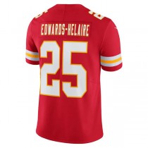 KC.Chiefs #25 Clyde Edwards-Helaire Red Vapor Limited Jersey Stitched American Football Jerseys