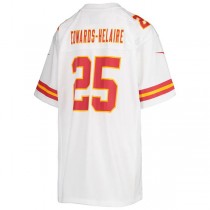 KC.Chiefs #25 Clyde Edwards-Helaire White Game Jersey Stitched American Football Jerseys
