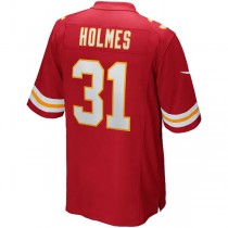 KC.Chiefs #31 Priest Holmes Red Game Retired Player Jersey Stitched American Football Jerseys