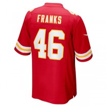 KC.Chiefs #46 Jordan Franks Red Game Player Jersey Stitched American Football Jerseys