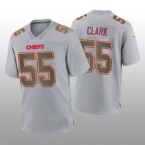 KC.Chiefs #55 Frank Clark Gray Atmosphere Game Jersey Stitched American Football Jerseys
