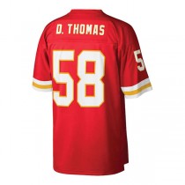 KC.Chiefs #58 Derrick Thomas Mitchell & Ness Red Retired Player Legacy Replica Jersey Stitched American Football Jerseys