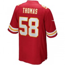 KC.Chiefs #58 Derrick Thomas Red Game Retired Player Jersey Stitched American Football Jerseys