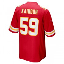 KC.Chiefs #59 Joshua Kaindoh Red Game Jersey Stitched American Football Jerseys