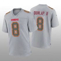 KC.Chiefs #8 Carlos Dunlap II Gray Atmosphere Game Jersey Stitched American Football Jerseys