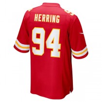 KC.Chiefs #94 Malik Herring Red Team Game Player Jersey Stitched American Football Jerseys