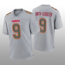KC.Chiefs #9 JuJu Smith-Schuster Gray Atmosphere Game Jersey Stitched American Football Jerseys