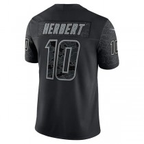 LA.Chargers #10 Justin Herbert Black RFLCTV Limited Jersey Stitched American Football Jerseys