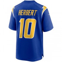 LA.Chargers #10 Justin Herbert Royal 2nd Alternate Game Jersey Stitched American Football Jerseys