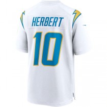 LA.Chargers #10 Justin Herbert White Game Jersey Stitched American Football Jerseys