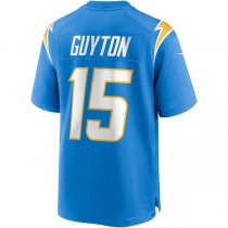 LA.Chargers #15 Jalen Guyton Powder Blue Game Player Jersey Stitched American Football Jerseys