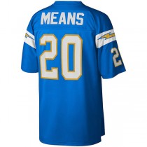 LA.Chargers #20 Natrone Means Mitchell & Ness Powder Blue 1994 Legacy Replica Jersey Stitched American Football Jerseys