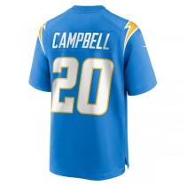 LA.Chargers #20 Tevaughn Campbell Powder Blue Game Player Jersey Stitched American Football Jerseys