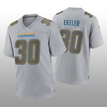 LA.Chargers #30 Austin Ekeler Gray Atmosphere Game Jersey Stitched American Football Jerseys