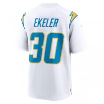 LA.Chargers #30 Austin Ekeler White Game Jersey Stitched American Football Jerseys