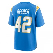LA.Chargers #42 Troy Reeder Powder Blue Game Jersey Stitched American Football Jerseys