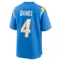 LA.Chargers #4 Chase Daniel Powder Blue Game Jersey Stitched American Football Jerseys