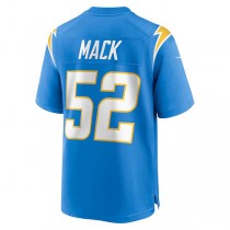 LA.Chargers #52 Khalil Mack Powder Blue Game Jersey Stitched American Football Jerseys