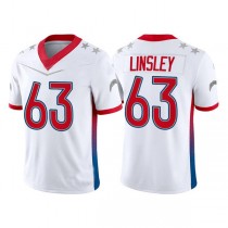LA.Chargers #63 Corey Linsley 2022 White Pro Bowl Stitched Jersey American Football Jerseys