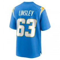 LA.Chargers #63 Corey Linsley Powder Blue Game Player Jersey Stitched American Football Jerseys