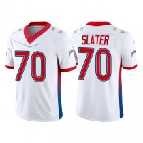 LA.Chargers #70 Rashawn Slater 2022 White Pro Bowl Stitched Jersey American Football Jerseys