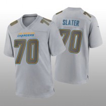 LA.Chargers #70 Rashawn Slater Gray Atmosphere Game Jersey Stitched American Football Jerseys