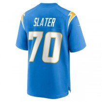 LA.Chargers #70 Rashawn Slater Powder Blue Game Jersey Stitched American Football Jerseys