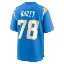 LA.Chargers #78 Zack Bailey Powder Blue Player Game Jersey Stitched American Football Jerseys