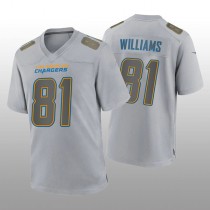 LA.Chargers #81 Mike Williams Gray Atmosphere Game Jersey Stitched American Football Jerseys