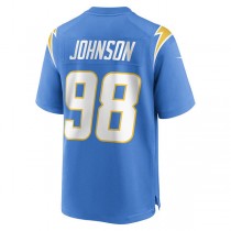 LA.Chargers #98 Austin Johnson Powder Blue Game Player Jersey Stitched American Football Jerseys